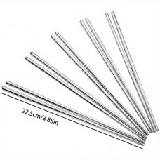 Aerial baby Chopsticks 4Pairs 304 Stainless Steel Chopsticks, Reusable Chopsticks, Dishwasher Safe