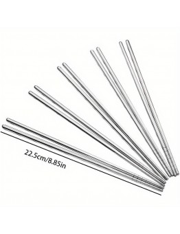 Aerial baby Chopsticks 4Pairs 304 Stainless Steel Chopsticks, Reusable Chopsticks, Dishwasher Safe
