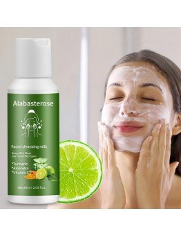 Alabasterose Facial cleansing milk Lemon Facial Cleanser - Contains Turmeric And Aloe Extract