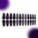 Future key Artificial fingernails 24pcs Elegant Purple Ballet-Style Press-On Nails Set with Floral & Pearl Accents, Glossy Finish - Short Length, Fashionable Removable Women's Nail Art, Removable Pressons|Balletshaped Nails|Decorative Nail Set