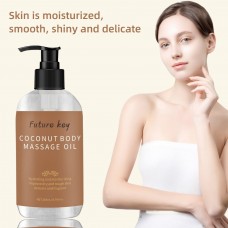 Future key Massage oil Coconut Massage Treatment - Intensive Moisturizing & Firming Body Treatment with Keratin, Glycerin for All Skin Types, Unisex Adult Use, Long-Lasting Coconut Scent
