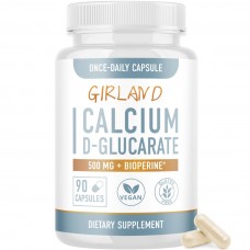 Girland Calcium supplements Calcium for Liver Detox & Cleanse, Metabolism, Hormone Balance & Menopause Support | Calcium Supplement | Vegan