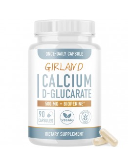 Girland Calcium supplements Calcium for Liver Detox & Cleanse, Metabolism, Hormone Balance & Menopause Support | Calcium Supplement | Vegan