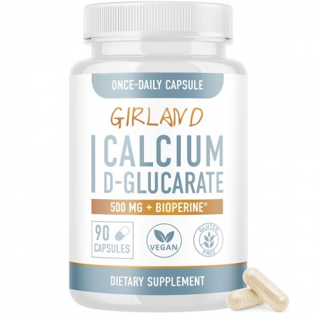 Girland Calcium supplements Calcium for Liver Detox & Cleanse, Metabolism, Hormone Balance & Menopause Support | Calcium Supplement | Vegan
