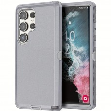 Holidaydeer Cloud Pomelo Covers for smartphones Protective Case Compatible With Samsung Galaxy S22 Ultra 5G Heavy Duty Shockproof Rugged Protective 3-Layers Phone Cover Gray