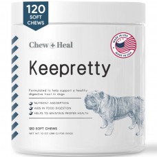 Keepretty Enzyme preparations for veterinary purposes Digestive Enzymes with Probiotics for Dogs - 120 Soft Chews - Supports Healthy Digestive Tract, Helps Nutrient Absorption, Food Digestion, and Health Maintenance