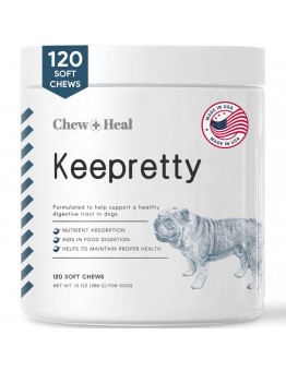Keepretty Enzyme preparations for veterinary purposes Digestive Enzymes with Probiotics for Dogs - 120 Soft Chews - Supports Healthy Digestive Tract, Helps Nutrient Absorption, Food Digestion, and Health Maintenance