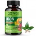 Lesfhoo Dietary supplements for humans Vegan Iron Supplement Organic Whole Foods - Gentle Pills for Women & Men w/Iron Deficiency 