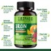 Lesfhoo Dietary supplements for humans Vegan Iron Supplement Organic Whole Foods - Gentle Pills for Women & Men w/Iron Deficiency 