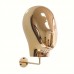 Lifeauditor Hat stands Golden Wall-Mounted Hat Rack with Mannequin Head - Space-Saving, Plastic Display for Hats, Fedoras, Straw Hats - Includes Mounting Screws, Perfect for Home or Salon, Hat Rack for Wall