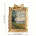 Lifebeliever Picture Frames Vintage American Copper Golden Frame, Rectangular Sculpted Floral Art Single Picture Frame for Home Decor, Living Room Wall Art