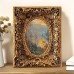 Lifegulf Picture Frames Vintage Golden Resin Photo Frame - Embossed Art, Mediterranean & American Pastoral Style, Perfect for Wall or Tabletop Display, Lightweight, Single Piece