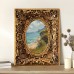 Lifegulf Picture Frames Vintage Golden Resin Photo Frame - Embossed Art, Mediterranean & American Pastoral Style, Perfect for Wall or Tabletop Display, Lightweight, Single Piece