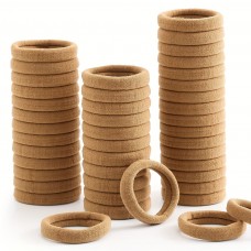 Luckshark Hair ties Women'S Coffee Color Hair Tie, Seamless Thick Hair Clip, Elastic Rubber Band, Thick And Heavy Curly Hair Without Damage 80pcs
