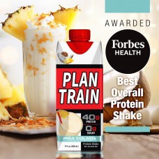 Plantrain Whey beverages Lean Body Ready-to-Drink Pina Colada Protein Shake, 40g Protein, Whey Blend, 0 Sugar, Gluten Free, 22 Vitamins & Minerals 6pcs