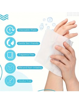 Sea whales Disposable sanitizing wipes 20pcs Portable Disposable Wipes for Hands - Ideal for Travel, Office, and Outdoor Use