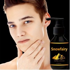 Snowfairy Facial cleansing milk Men's Hydrating Facial Cleanser, Pore Cleansing Foam for Oily Skin, Alcohol-Free Gentle