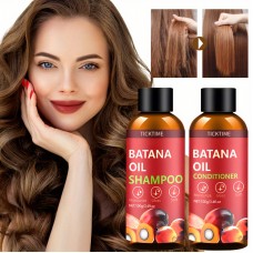 Ticktime Shampoo-conditioners Keratin Hair Care Shampoo and Conditioner Set, Extra Strength for Men and Women, Paraben-Free, Plant-Based Squalane, Glycerin-Enriched
