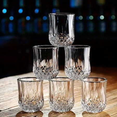 UDIARY Glass mugs 6 piece set glass mugs Durable Multipurpose Drinking water is a must for families