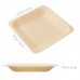 UDIARY Disposable table plates 50PCS Square Wooden Disposable Plates - Dinner Plates for Wedding