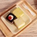 UDIARY Disposable table plates 50PCS Square Wooden Disposable Plates - Dinner Plates for Wedding