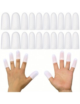 Zero queen Finger guards for medical purposes 10Pcs Gel Finger Cots With Air Holes, Finger Protectors For Fingertips, Breathable Finger Covers, Finger Caps Gloves For Finger Protection