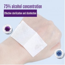 Girland Disinfectants Alcohol Disinfectant 50pcs 75% Alcohol Preppad Wet Wipes, Universal Sanitation Non-Woven Disinfectant Towlets, Portable Cleaning Pads for Travel