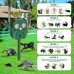 Powerspace Dog repellents Animal Repeller, Electronics Raccoon Repellent Ultrasonic, Waterproof Motion Detection Solar Animal Repellent Ultrasonic Outdoor for Dogs Fox Rabbit Squirrels Coyote Cat Deterrent