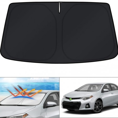 Green orange Automotive windshield shade screens  Reflective Foldable Titanium Silvery Car Sunshade - Front Windshield Sun Protector