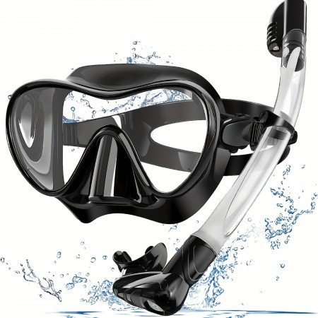 Mojo acorn Swim goggles Large Frame Swim Goggles with Snorkel - Fit for Diving, Snorkeling