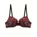 Oraclebone Bras Romantic Floral Embroidered Lace Push-Up Bra - Retro Style with Underwire