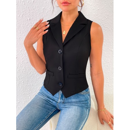 Smilesky Vest elegant women's sleeveless vest-collar fashion items