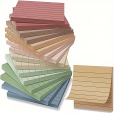 Whitehare Stationery Vintage Style 7.62x7.62 cm Lined Self-Stick Notes, 24 Pads, 720 Sheets High