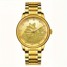 Onlyqueen Watches Ship Luxury Fashion Golden Men Watch with Diamond