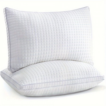 Zonelucky Pillows Quality Pillows Cotton Hotel Adjustable Home Pillows Down Alternative 2pcs