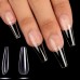 Camelliadiary Artificial fingernails Long Press-On Nails Clear Full Cover Artificial False Nails 100pcs
