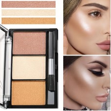 snowland Cheek colors 3-color Blush Palette Natural Color Face Blush Highlighter Contouring Makeup