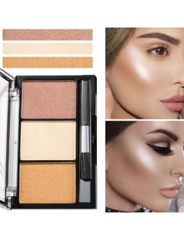 snowland Cheek colors 3-color Blush Palette Natural Color Face Blush Highlighter Contouring Makeup
