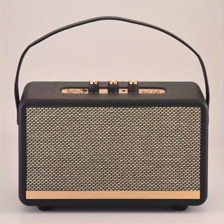 East whale Personal stereos Vintage Leatherette Portable Wireless Speaker, Stereo Dual Speakers
