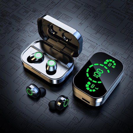 Smart diary Headphones Triple-Display Smart Wireless Earbuds - HD Audio