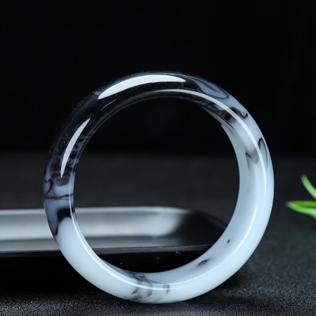 ITATA Bracelets  Jade Bangle for Women - Elegant Wide Band Floral Floating
