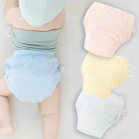 Babyouth Babies' nappy-pants 4pcs Soft & Breathable Pants - Washable, Reusable & Absorbent for Potty Training - Perfect Gift for Holidays