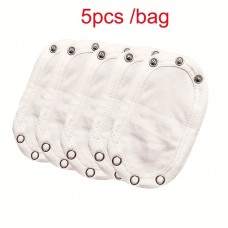 Nutritiontree Baby diapers 5-Pack Cotton Cloth Diaper Neutral White and Grey, Adjustable Snap Buttons for 0-3 Years 