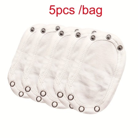 Nutritiontree Baby diapers 5-Pack Cotton Cloth Diaper Neutral White and Grey, Adjustable Snap Buttons for 0-3 Years 