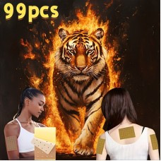 Timetrain Analgesic balm 99pcs Herbal Hot Compress Patches - Long-Lasting, Strong Effects for Back, Knees, Neck, Shoulders, Muscles And Joints, Non-Electrical, Natural Tiger Balm Patches