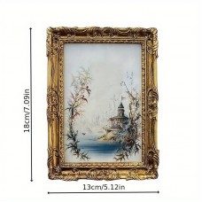 Todayspace Picture Frames Vintage Embossed Resin Photo Frame - Love Theme, Rectangular Wall-Mountable Decor for Home & Bedroom