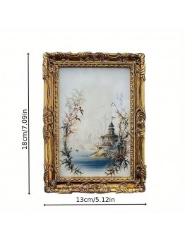 Todayspace Picture Frames Vintage Embossed Resin Photo Frame - Love Theme, Rectangular Wall-Mountable Decor for Home & Bedroom