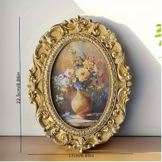 Firstcity Picture Frames Lightweight Elegant Vintage Resin Oval Frame for Wall Decoration - Vertical, No Power Required