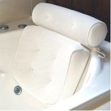 Firstcity Bath pillows Machine Washable Adjustable Bath Pillow with Supportive Neck and Back Cushion, Polyester, Drying Hook, Ideal for Bathtub, Personal Care, Bathroom Accessories
