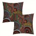 Nicespce Seat Cushions Aboriginal Art Polyester Throw Pillow Covers, Decorative Cushion Cases with Hidden Zipper, Double-Sided Design for Home Decor 2pcs